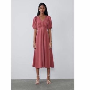 Zara “Dress with Voluminous Sleeves” XS
